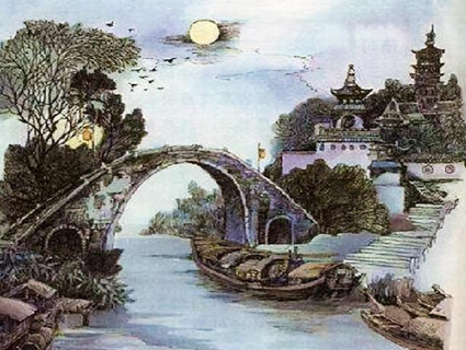 《江上》唐代顾况所作，描绘出诗人眼前美丽的江景